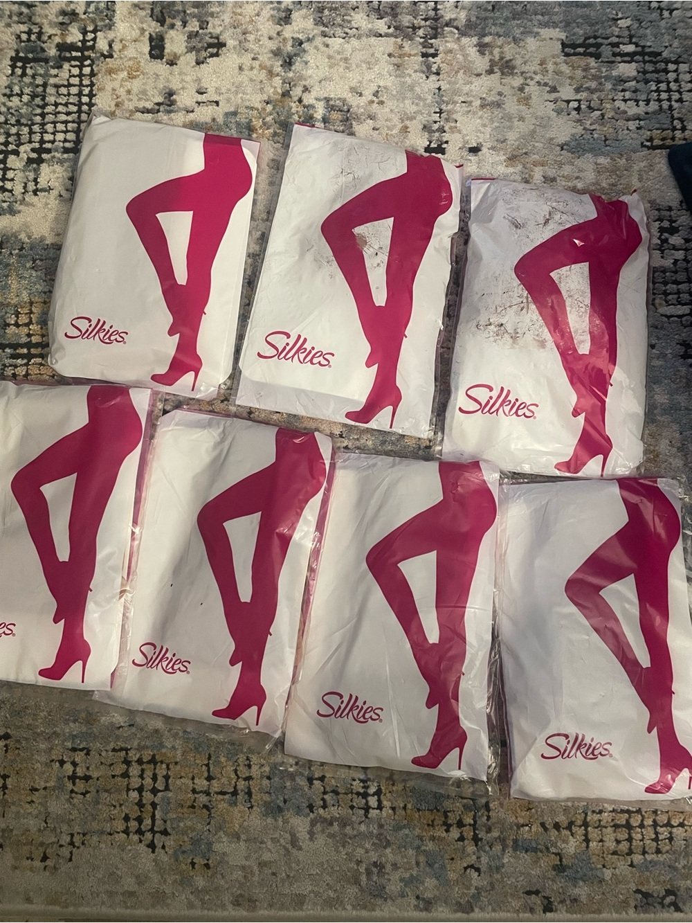 Lot of 7 packs of Vintage Silkies Ultra Knee-Hi’s Queen Size Nude/Natural